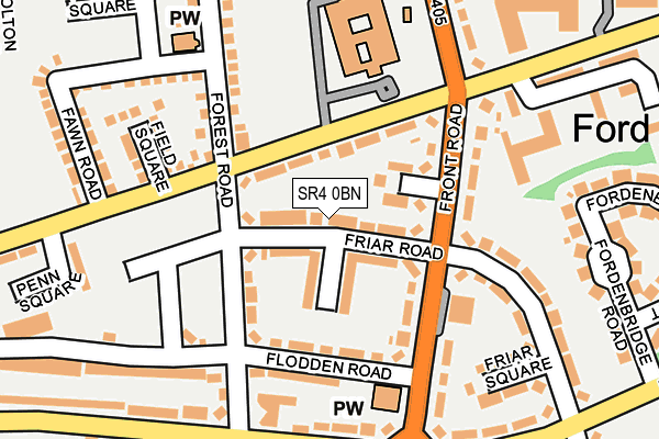 SR4 0BN map - OS OpenMap – Local (Ordnance Survey)