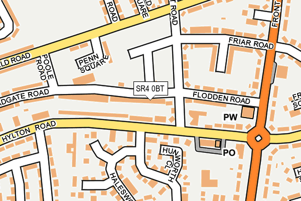 SR4 0BT map - OS OpenMap – Local (Ordnance Survey)