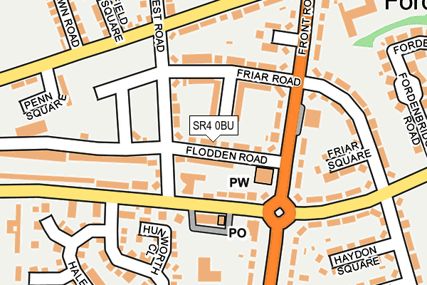 SR4 0BU map - OS OpenMap – Local (Ordnance Survey)