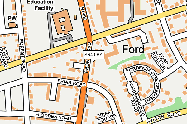 SR4 0BY map - OS OpenMap – Local (Ordnance Survey)