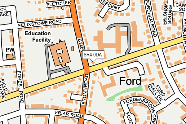 SR4 0DA map - OS OpenMap – Local (Ordnance Survey)