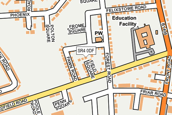 SR4 0DF map - OS OpenMap – Local (Ordnance Survey)