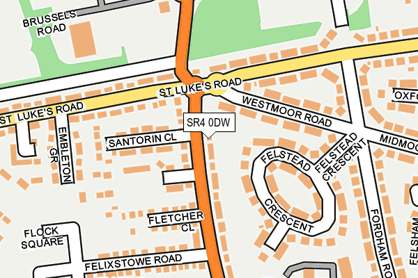 SR4 0DW map - OS OpenMap – Local (Ordnance Survey)