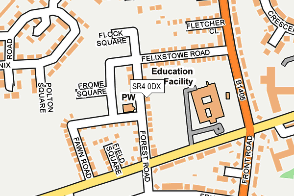 SR4 0DX map - OS OpenMap – Local (Ordnance Survey)