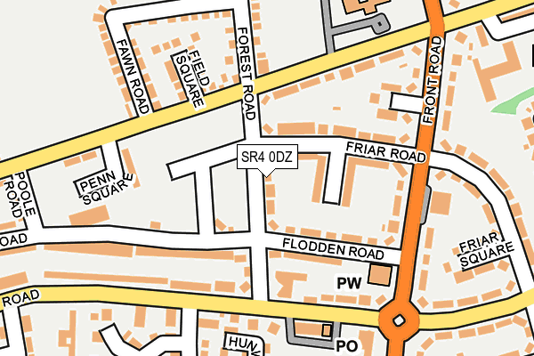 SR4 0DZ map - OS OpenMap – Local (Ordnance Survey)