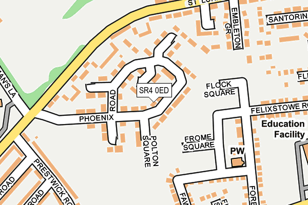 SR4 0ED map - OS OpenMap – Local (Ordnance Survey)