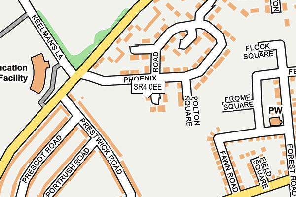 SR4 0EE map - OS OpenMap – Local (Ordnance Survey)