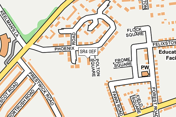 SR4 0EF map - OS OpenMap – Local (Ordnance Survey)