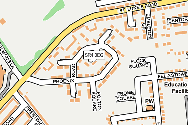 SR4 0EG map - OS OpenMap – Local (Ordnance Survey)