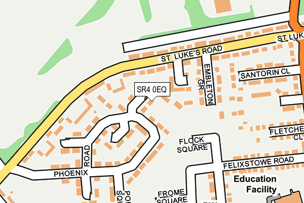 SR4 0EQ map - OS OpenMap – Local (Ordnance Survey)