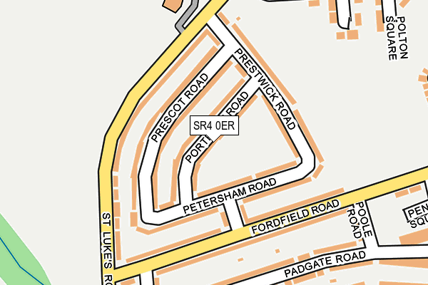 SR4 0ER map - OS OpenMap – Local (Ordnance Survey)