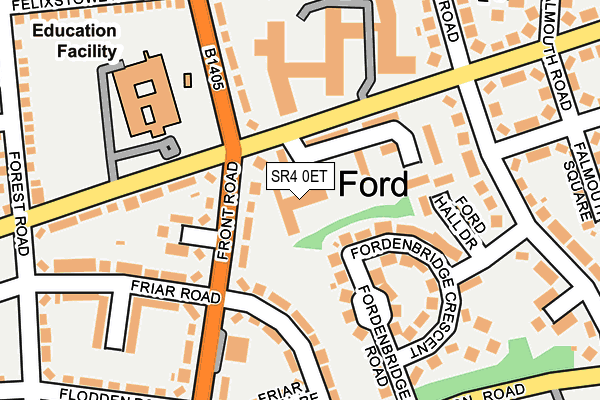 SR4 0ET map - OS OpenMap – Local (Ordnance Survey)