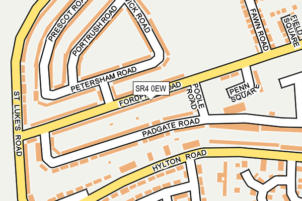 SR4 0EW map - OS OpenMap – Local (Ordnance Survey)