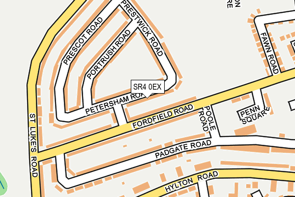 SR4 0EX map - OS OpenMap – Local (Ordnance Survey)
