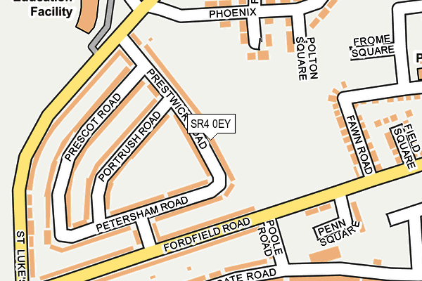 SR4 0EY map - OS OpenMap – Local (Ordnance Survey)