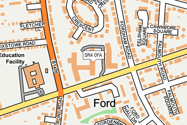 SR4 0FA map - OS OpenMap – Local (Ordnance Survey)