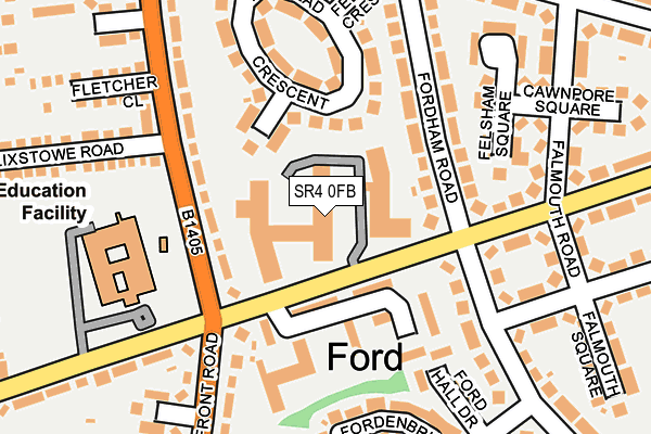 SR4 0FB map - OS OpenMap – Local (Ordnance Survey)