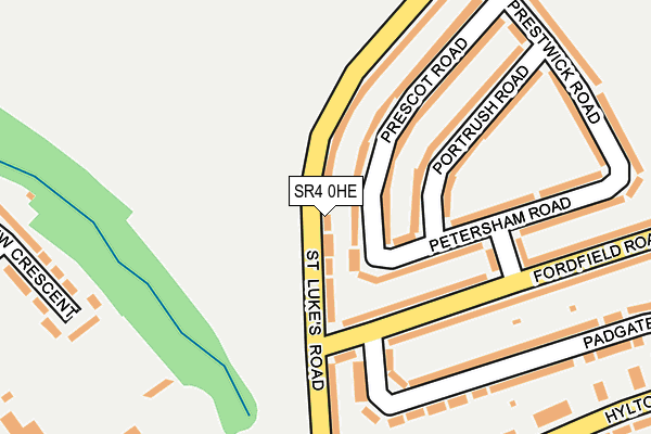 SR4 0HE map - OS OpenMap – Local (Ordnance Survey)