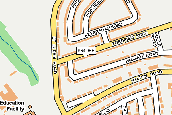 SR4 0HF map - OS OpenMap – Local (Ordnance Survey)