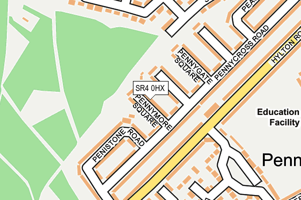 SR4 0HX map - OS OpenMap – Local (Ordnance Survey)