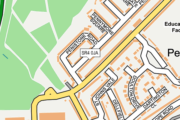 SR4 0JA map - OS OpenMap – Local (Ordnance Survey)