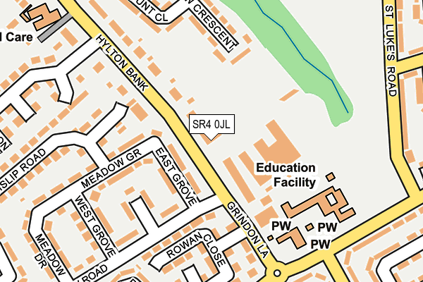 SR4 0JL map - OS OpenMap – Local (Ordnance Survey)