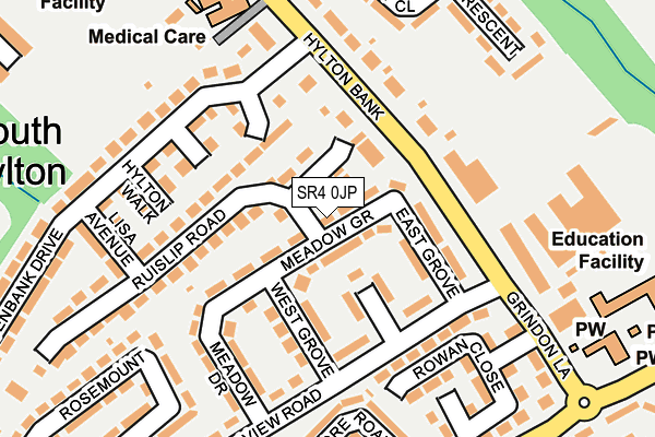 SR4 0JP map - OS OpenMap – Local (Ordnance Survey)