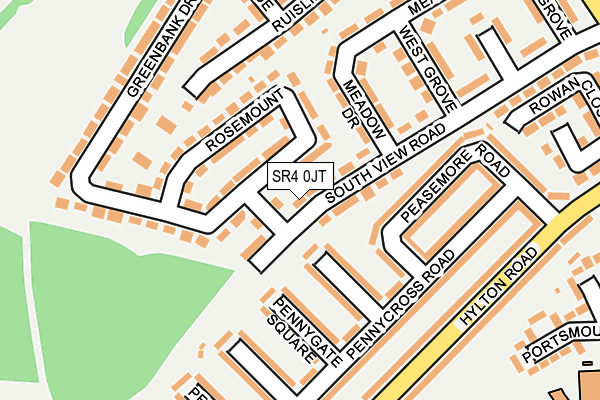 SR4 0JT map - OS OpenMap – Local (Ordnance Survey)