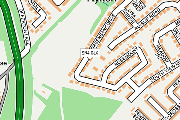 SR4 0JX map - OS OpenMap – Local (Ordnance Survey)