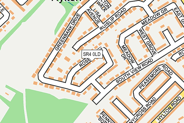 SR4 0LD map - OS OpenMap – Local (Ordnance Survey)