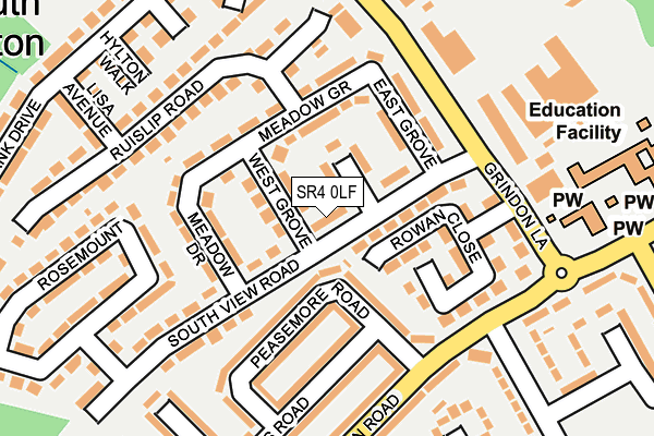 SR4 0LF map - OS OpenMap – Local (Ordnance Survey)