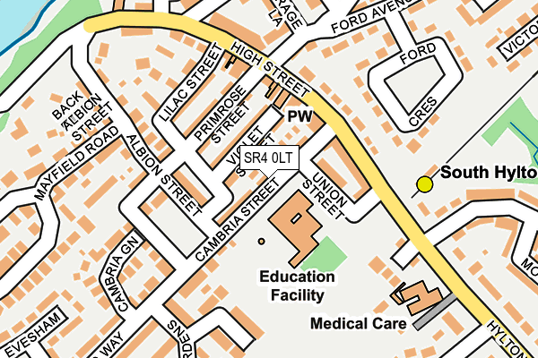 SR4 0LT map - OS OpenMap – Local (Ordnance Survey)