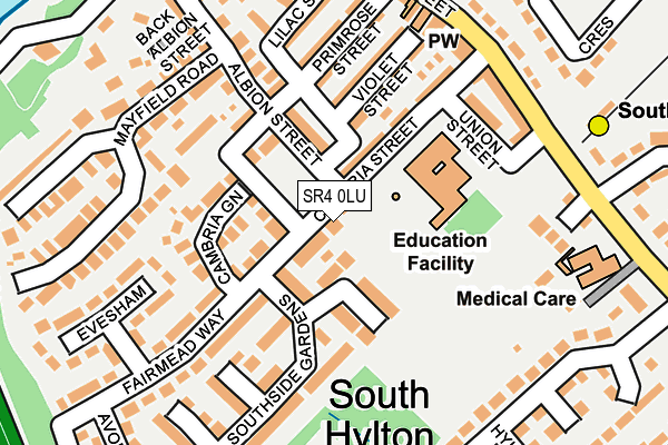 SR4 0LU map - OS OpenMap – Local (Ordnance Survey)