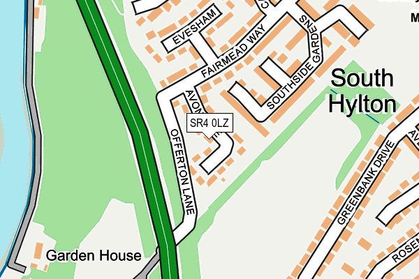 SR4 0LZ map - OS OpenMap – Local (Ordnance Survey)