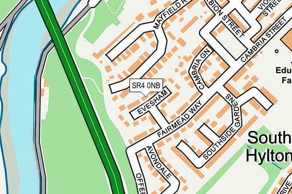 SR4 0NB map - OS OpenMap – Local (Ordnance Survey)