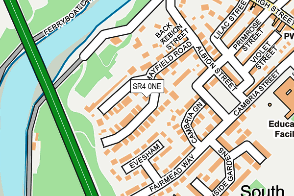 SR4 0NE map - OS OpenMap – Local (Ordnance Survey)