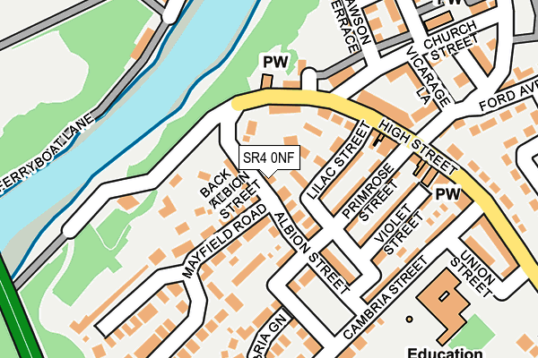 SR4 0NF map - OS OpenMap – Local (Ordnance Survey)