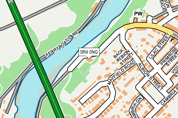 SR4 0NG map - OS OpenMap – Local (Ordnance Survey)