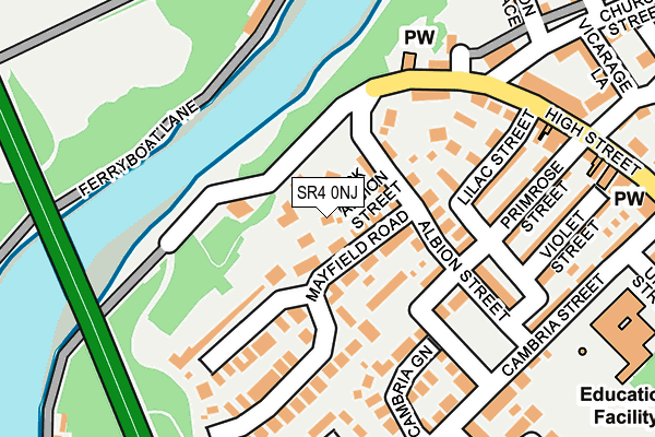 SR4 0NJ map - OS OpenMap – Local (Ordnance Survey)