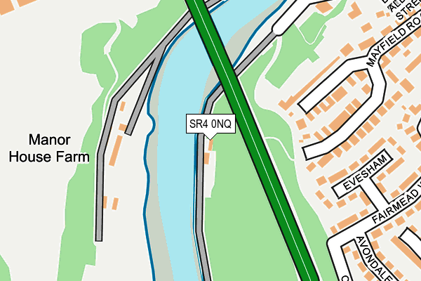 SR4 0NQ map - OS OpenMap – Local (Ordnance Survey)