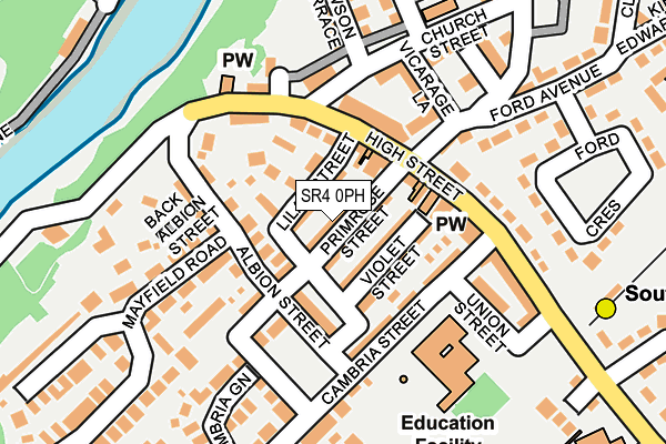SR4 0PH map - OS OpenMap – Local (Ordnance Survey)