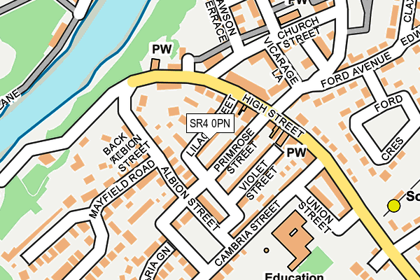SR4 0PN map - OS OpenMap – Local (Ordnance Survey)
