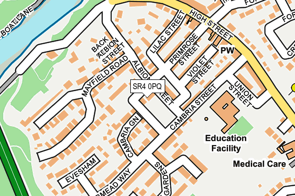 SR4 0PQ map - OS OpenMap – Local (Ordnance Survey)