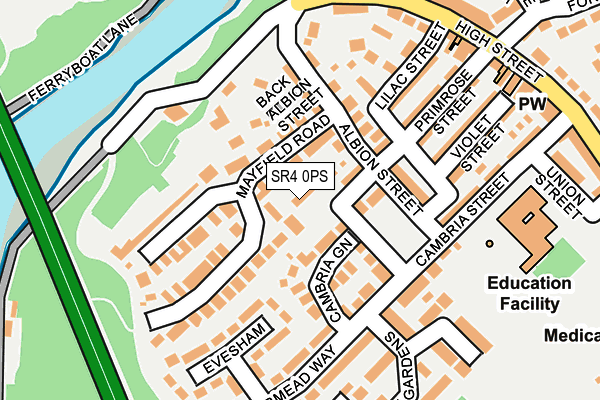 SR4 0PS map - OS OpenMap – Local (Ordnance Survey)