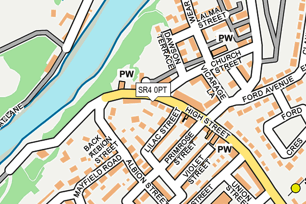 SR4 0PT map - OS OpenMap – Local (Ordnance Survey)