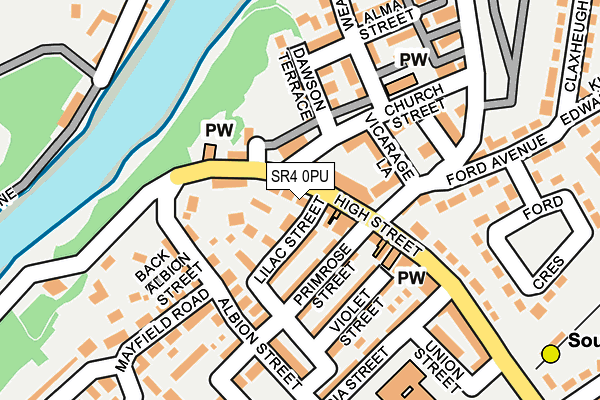 SR4 0PU map - OS OpenMap – Local (Ordnance Survey)