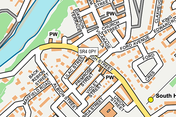 SR4 0PY map - OS OpenMap – Local (Ordnance Survey)