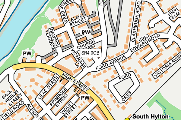 SR4 0QB map - OS OpenMap – Local (Ordnance Survey)