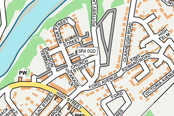 SR4 0QD map - OS OpenMap – Local (Ordnance Survey)