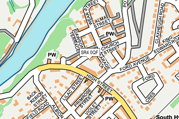 SR4 0QF map - OS OpenMap – Local (Ordnance Survey)